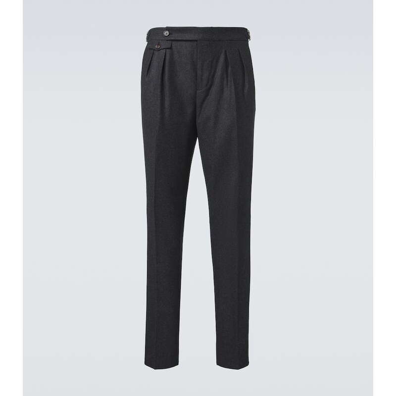 Brunello Cucinelli Virgin wool flannel slim pants