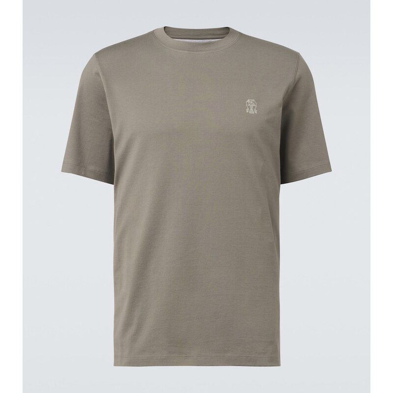 Brunello Cucinelli Logo cotton jersey T-shirt