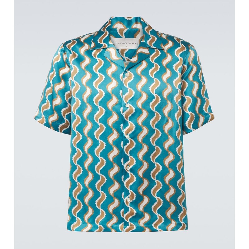 Frescobol Carioca Roberto printed silk shirt