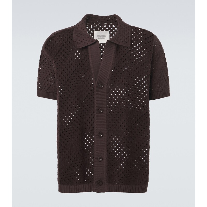 Frescobol Carioca Pinto crochet cotton shirt