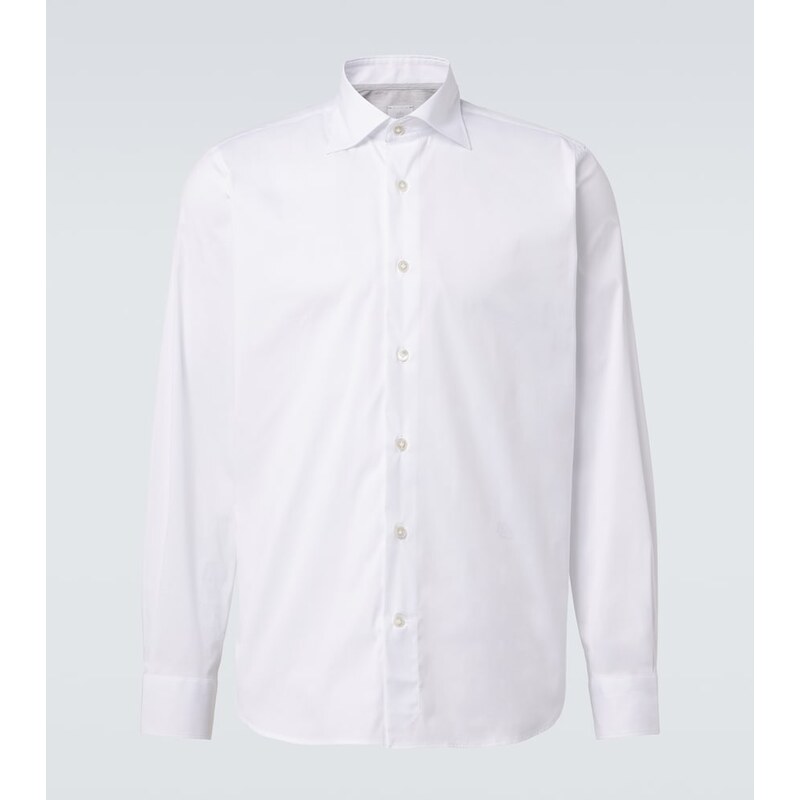 Eleventy Cotton-blend poplin shirt
