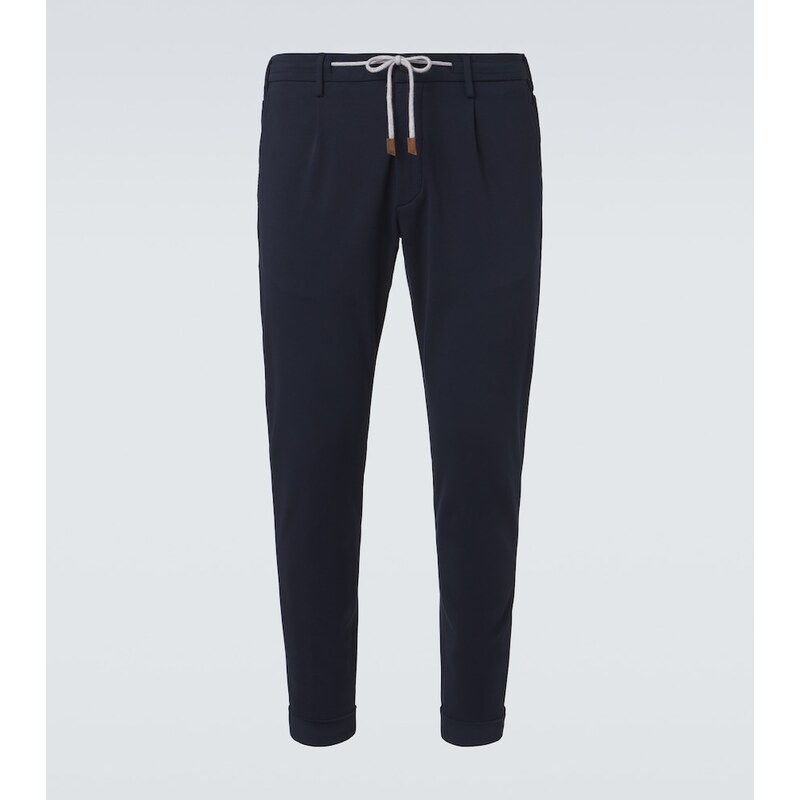 Eleventy Cotton-blend slim pants