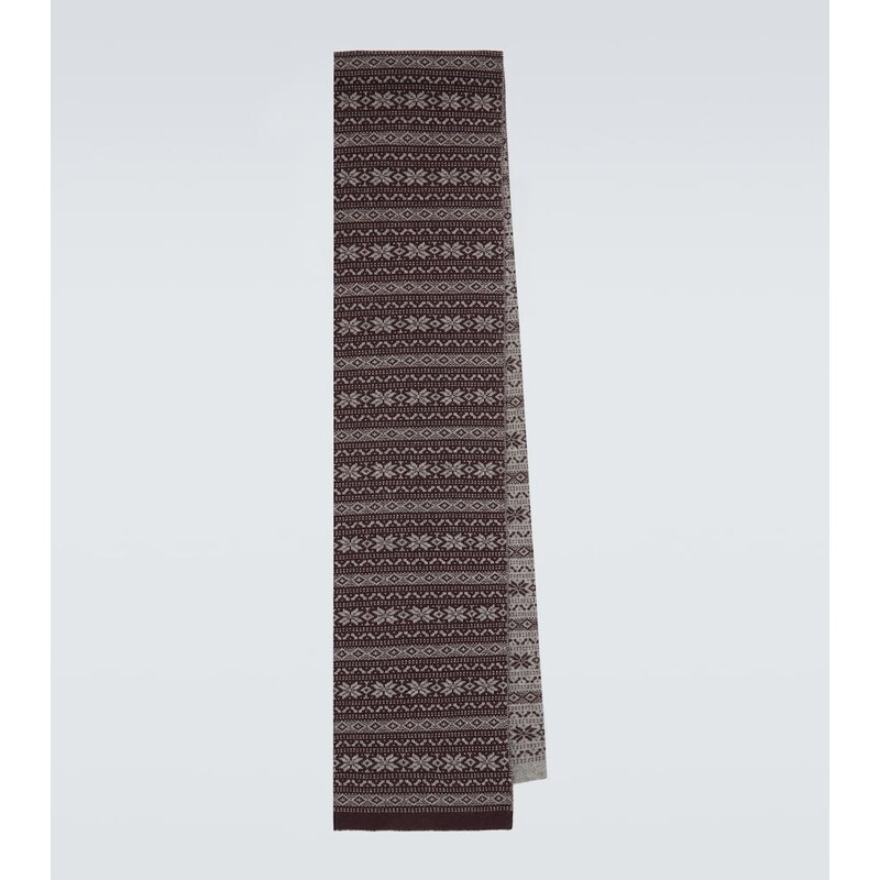 Eleventy Fair Isle intarsia cashmere scarf