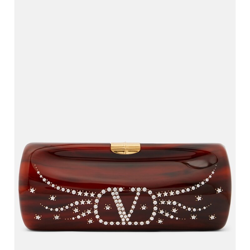 Valentino Garavani Pince Small resin clutch