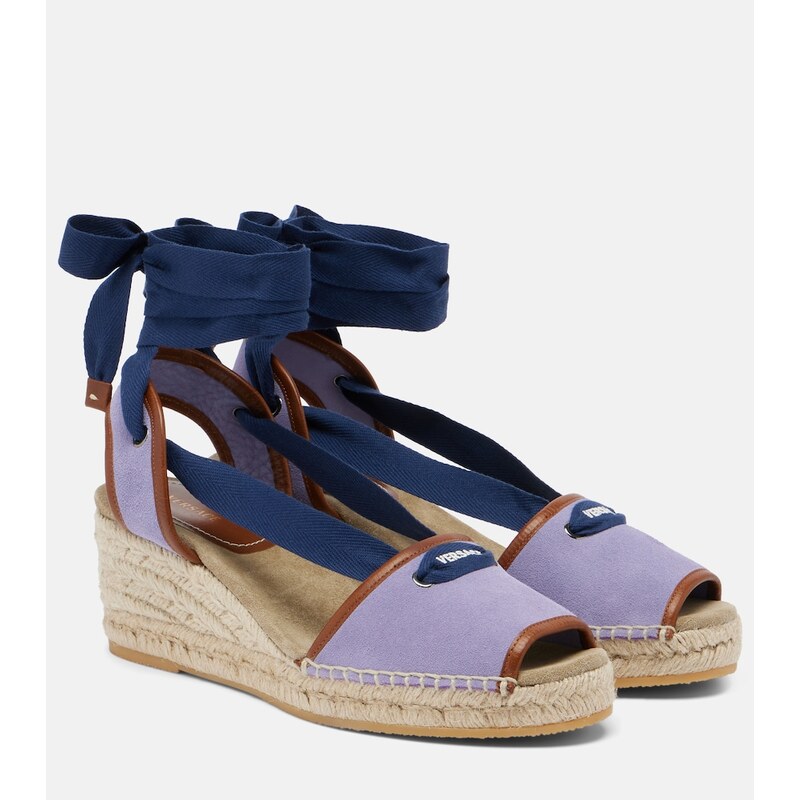 Versace Lola suede espadrille wedges