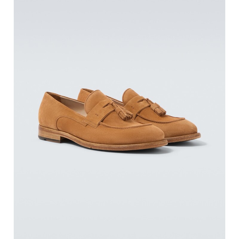 Eleventy Tasseled suede penny loafers