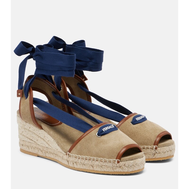 Versace Lola suede espadrille wedges