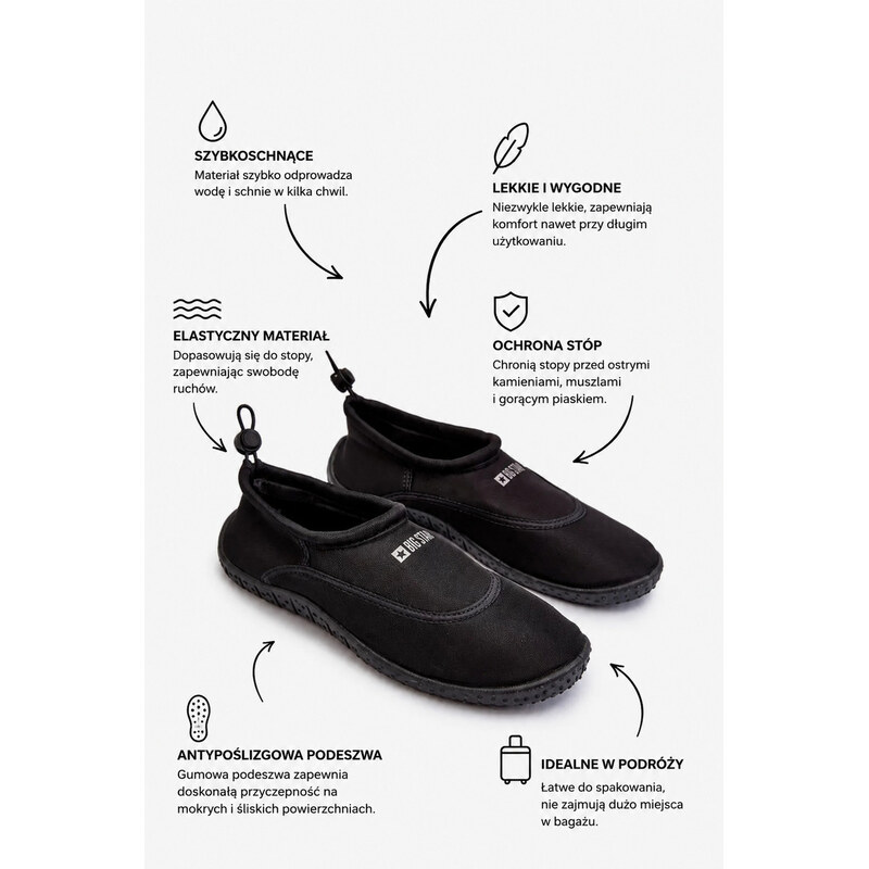 Big Star Shoes Mužská obuv do vody černá Big Star NN174752