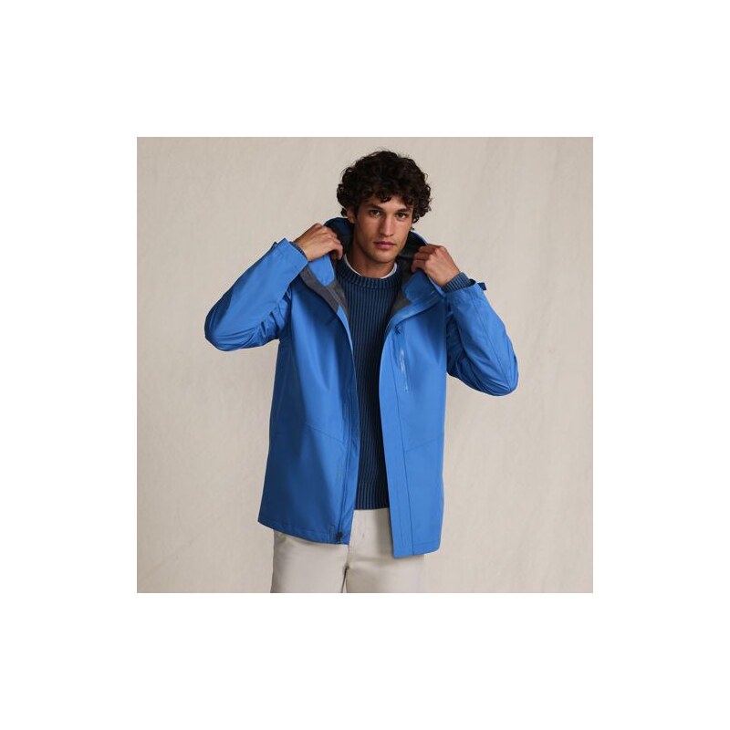 Packable Waterproof Rain Jacket, Men, size: M, regular, Blue,