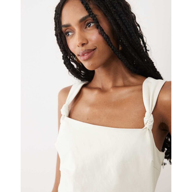 Pretty Lavish Maja bengaline knot strap square neck maxi dress