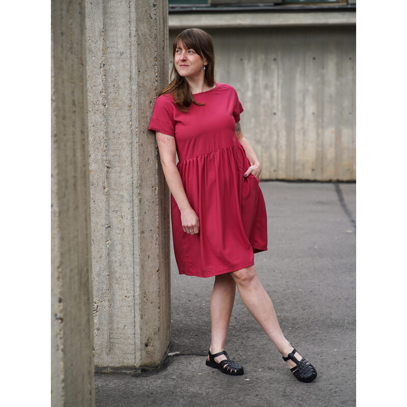 MINILE Šaty Simple Rouge - L