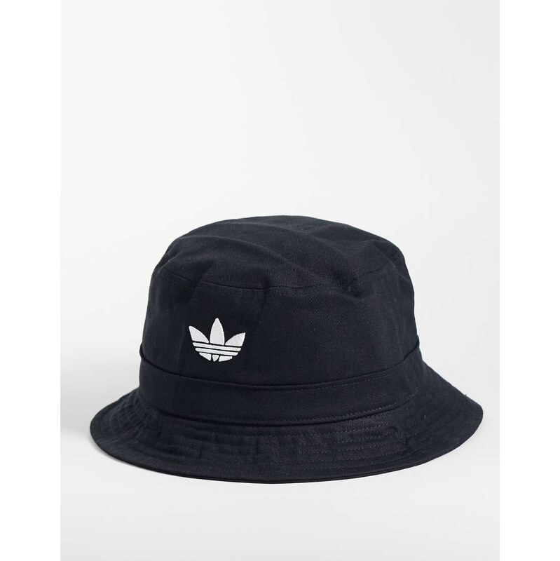 adidas Originals Adicolor Trefoil Bucket Hat in black
