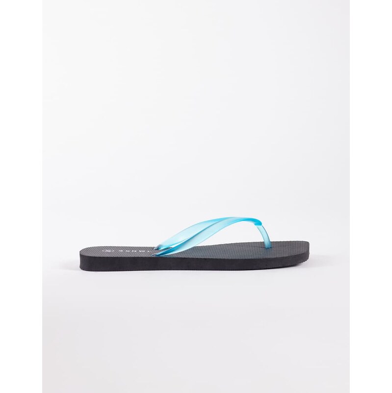 SEQWL jelly strap flip flip in black/blue