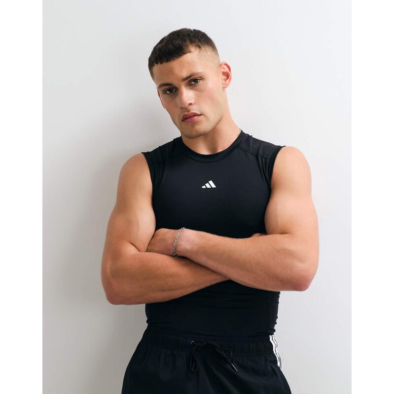 adidas performance adidas Training TechFit fitted vest in black