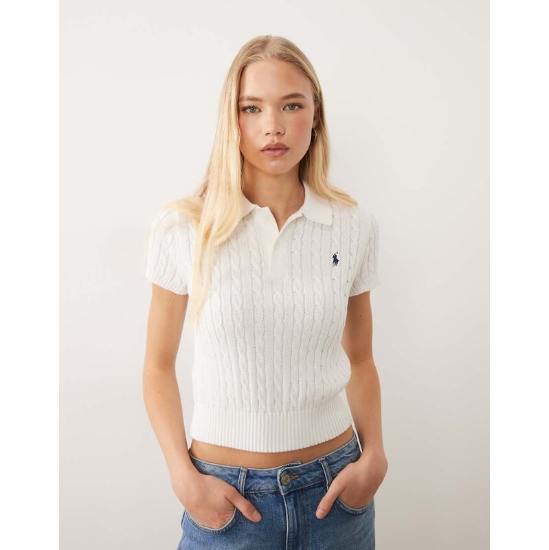 Polo Ralph Lauren short sleeve pullover in white