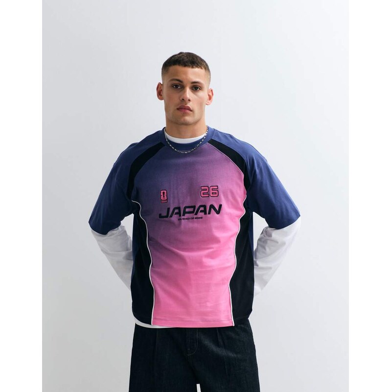 ASOS DESIGN oversized tee with FIFA World cup Japan print in