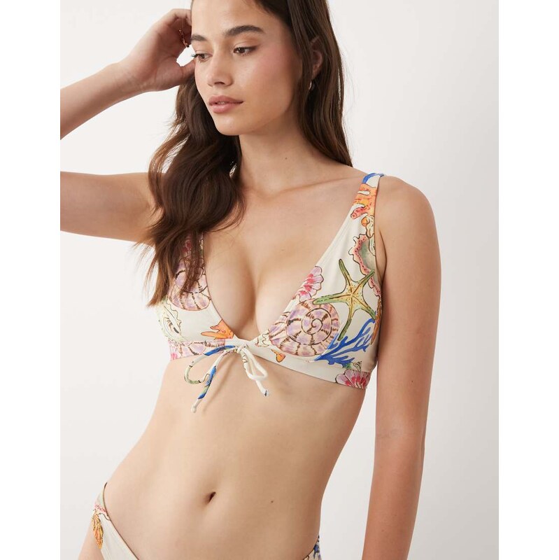 ASOS DESIGN Fuller Bust Shelly Alice tie front high apex