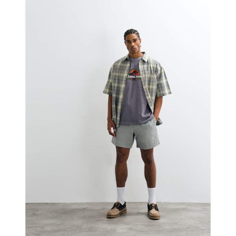 Cotton On linen easy short in washed military-Green