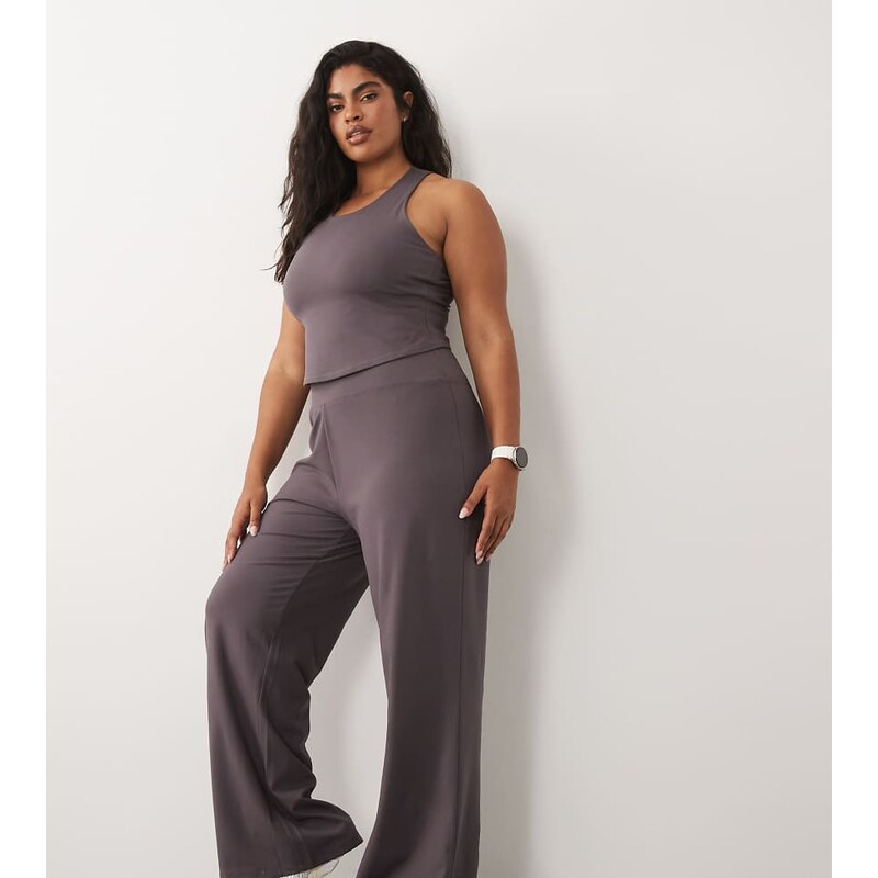 4505 Curve Icon soft touch high waist wide leg dance pant in