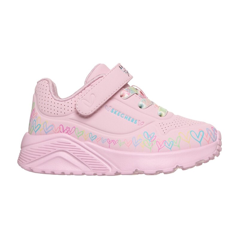 Skechers Dívky JGoldcrown: UNO Lite - Heart Craze Shoes v Světle