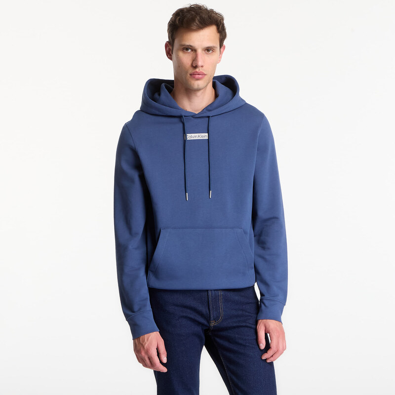 Mikina Calvin Klein Ls 350terry Eu Sp Graphic Hoodie Dark Denim