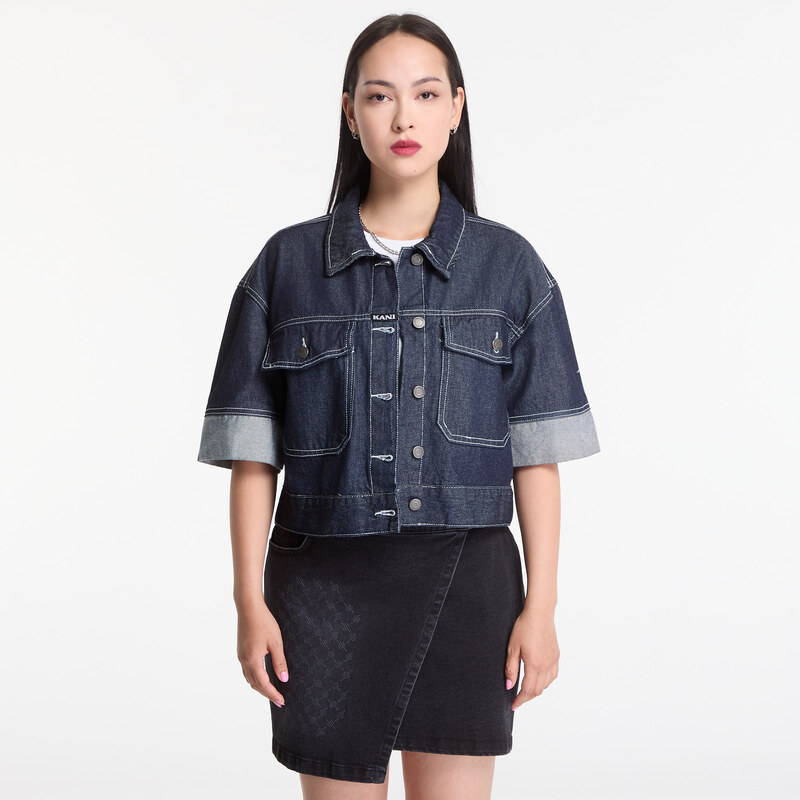 Košile Karl Kani Retro Denim Shirt Blue S