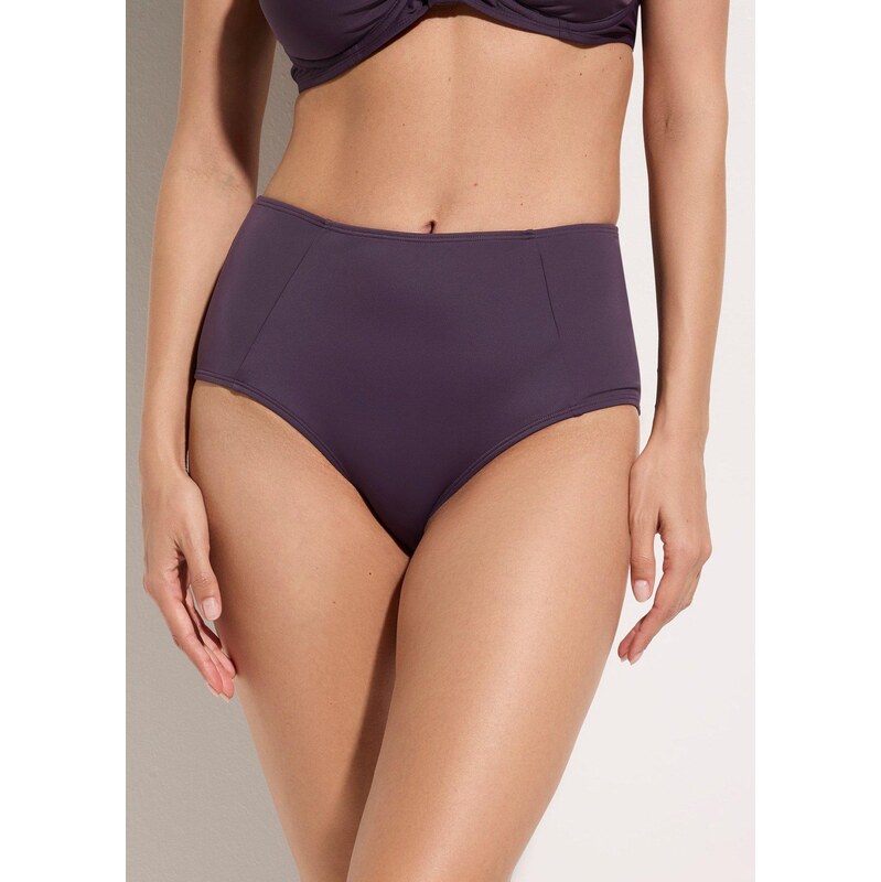 bonprix Bikinové kalhotky s vysokým pasem fialová Žena