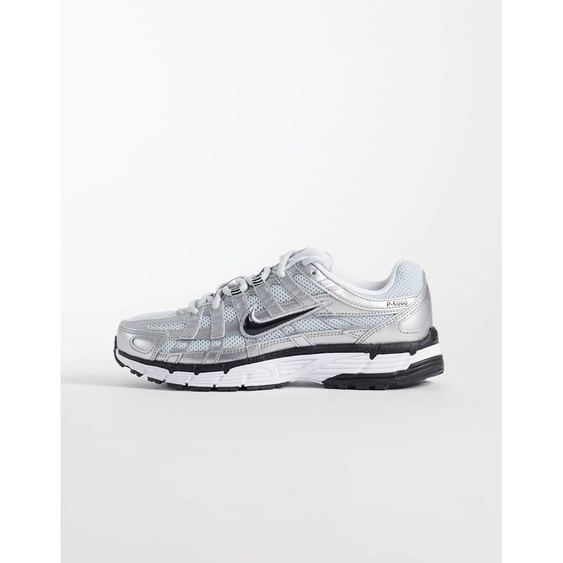 Nike P-6000 trainers in silver and black
