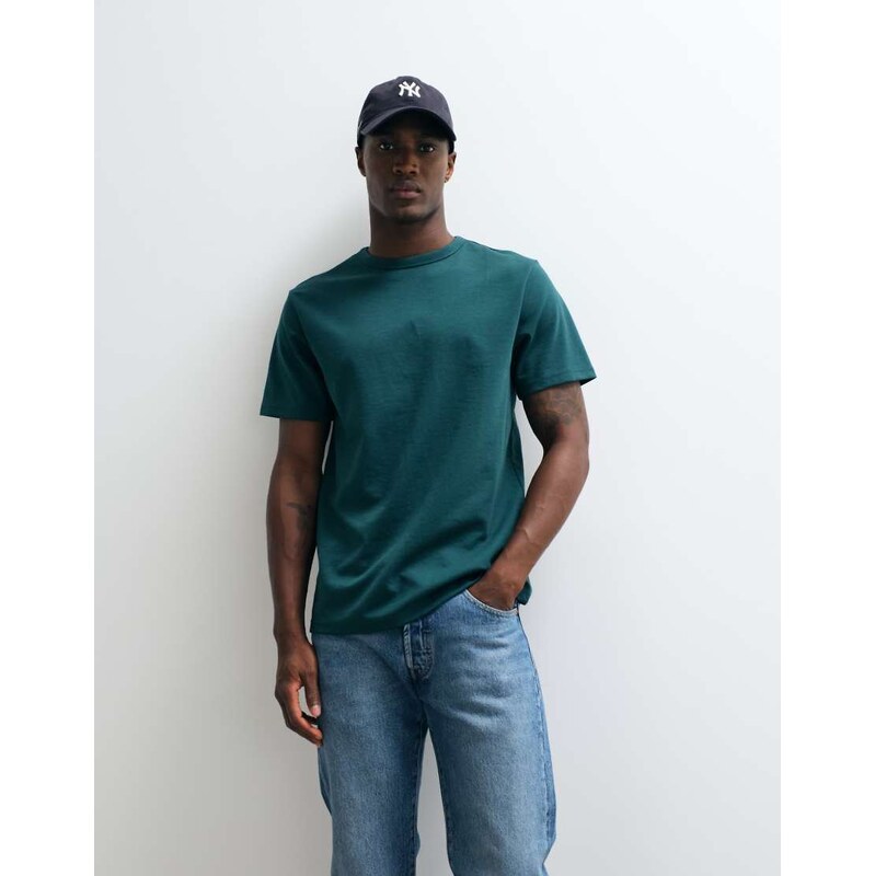 ASOS DESIGN breatheMAX heavyweight regular fit t-shirt in dark