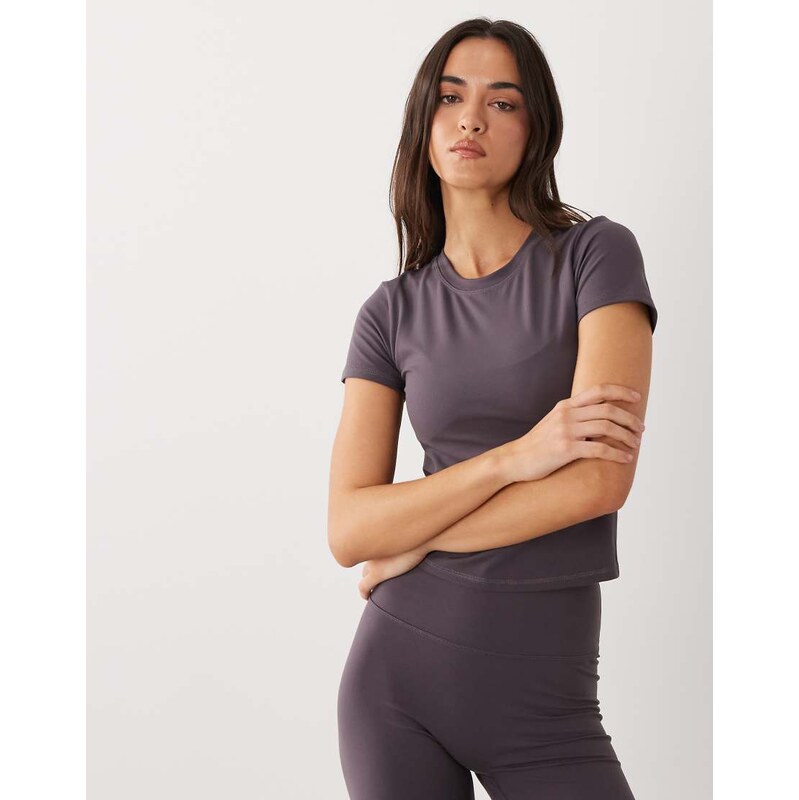 4505 Icon soft touch studio baby t-shirt in storm grey