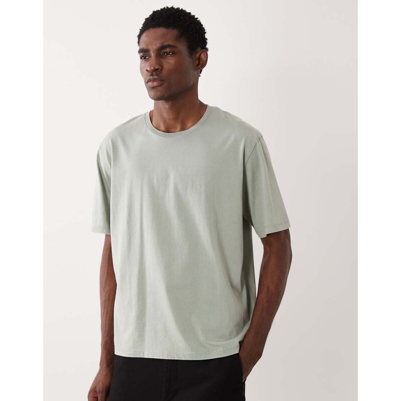 JJ Rebel oversized washed t-shirt in sage green