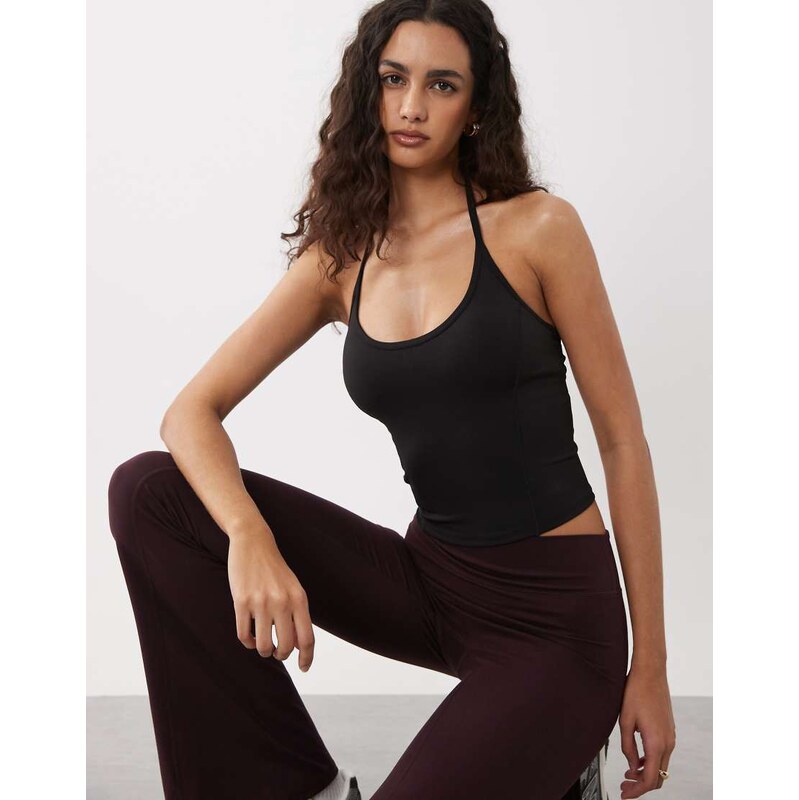 Cotton On active ultra move scoop halter tank in french roast
