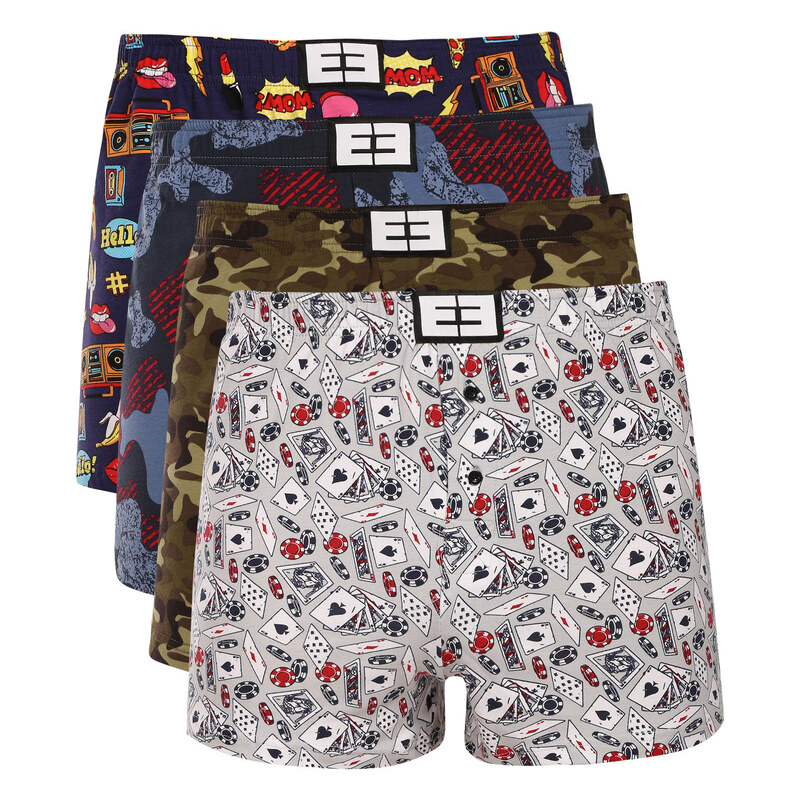 4PACK pánské trenky Nedeto vícebarevné (4NTV04)