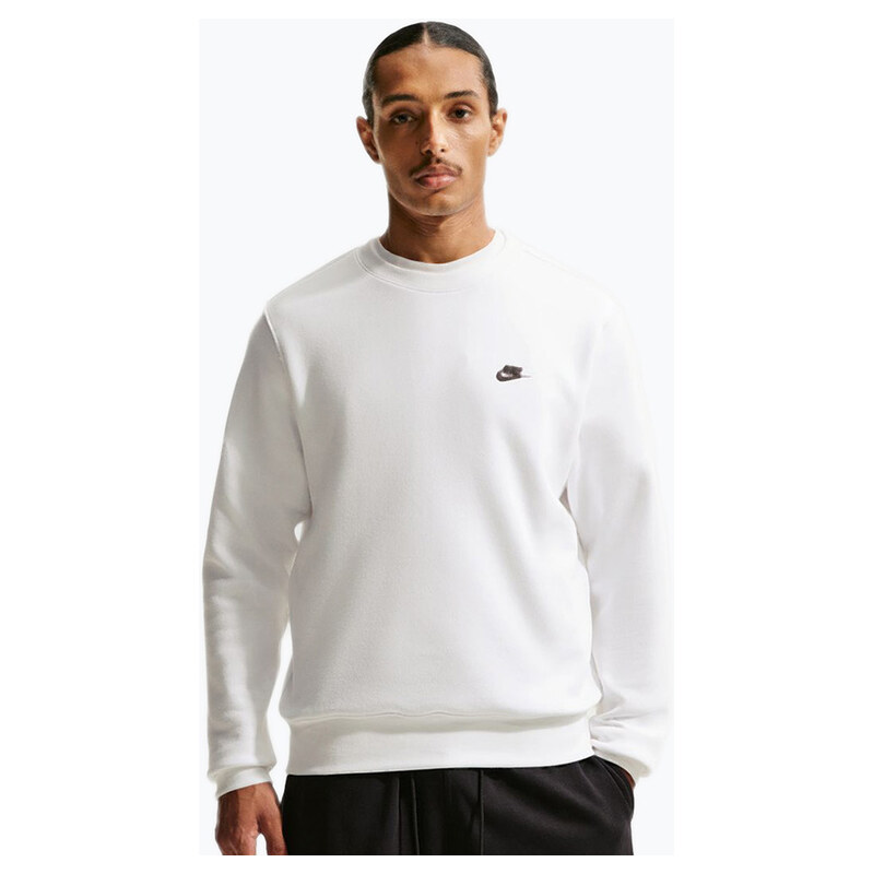 Pánská mikina Nike Club Fleece Crew white/black