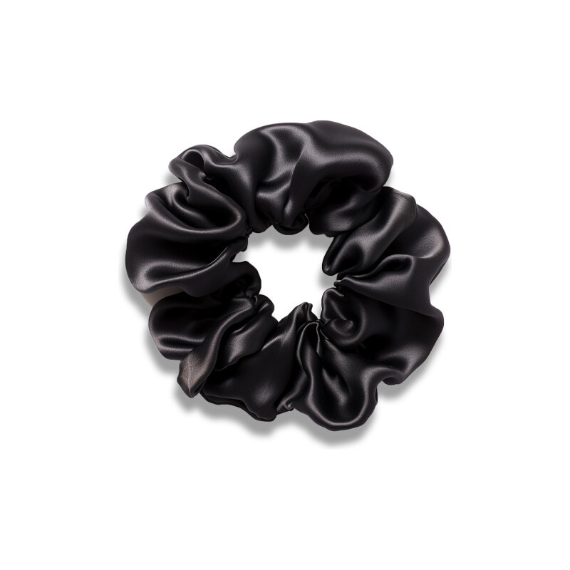 Pilō Pilō | Silk Hair Tie - Large Black hedvábná gumička do