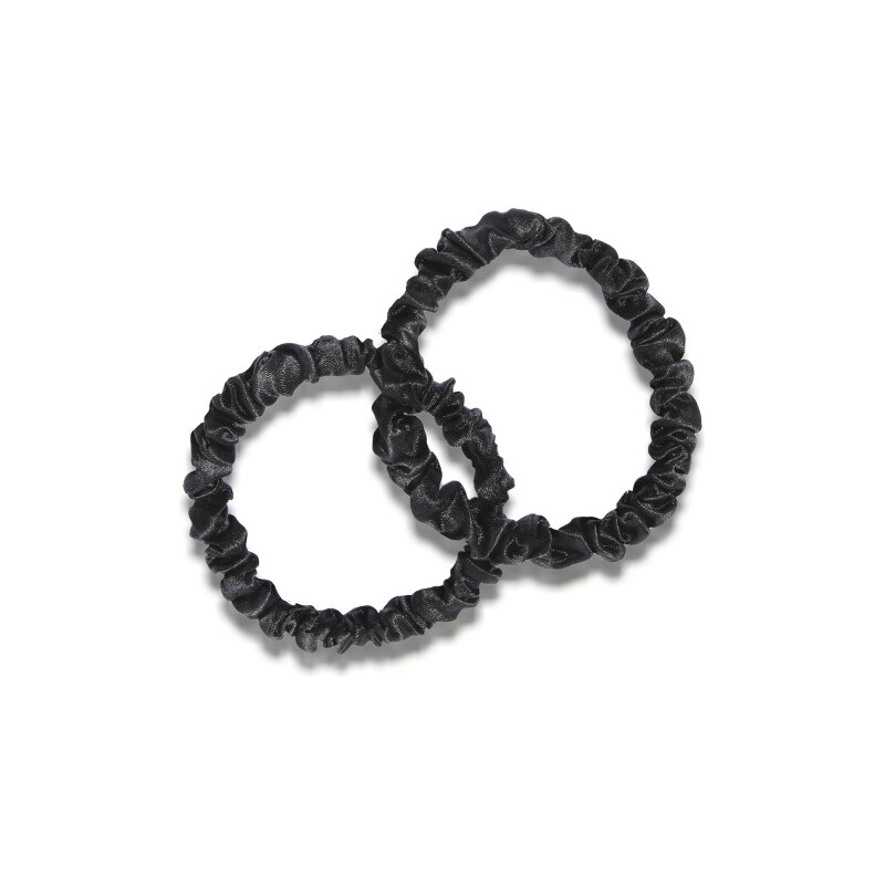 Pilō Pilō | Silk Hair Ties - Slim Black hedvábné gumičky do