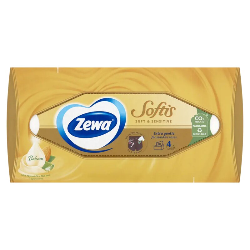 Zewa Papírové kapesníčky Softis Soft & Sensitive 4vrstvé 80 ks