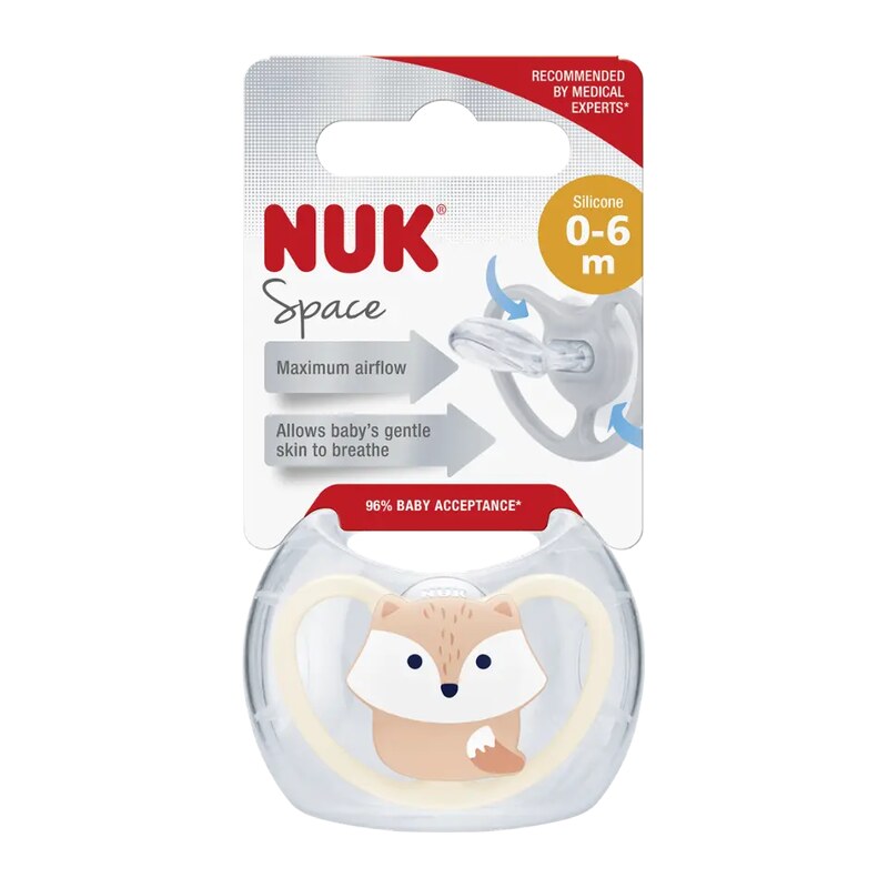 NUK Dudlík Space, různé druhy 0 - 6 měs.