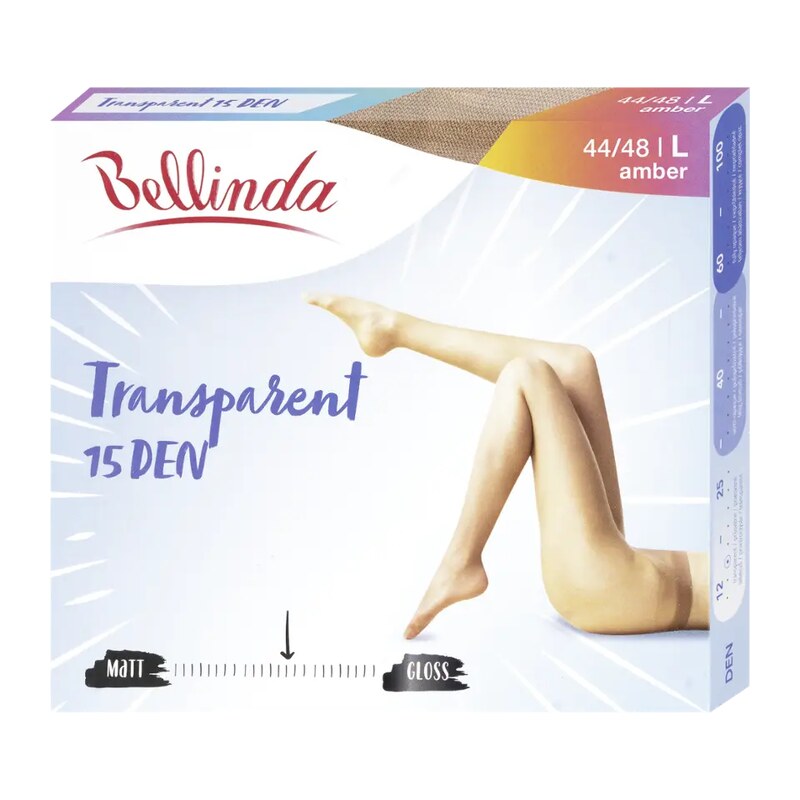 Bellinda Punčochové kalhoty Transparent amber 15 DEN vel. L 44