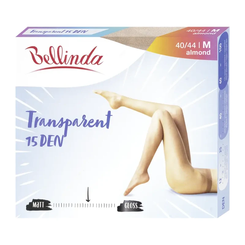 Bellinda Punčochové kalhoty Transparent almond 15 DEN vel. M 40