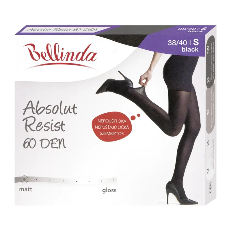 Bellinda Punčochové kalhoty Absolut Resist černé 60 DEN vel. S