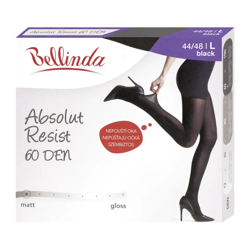 Bellinda Punčochové kalhoty Absolut Resist černé 60 DEN vel. L