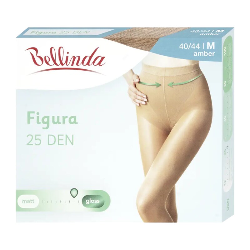 Bellinda Punčochové kalhoty Figura amber 25 DEN vel. M 40/44