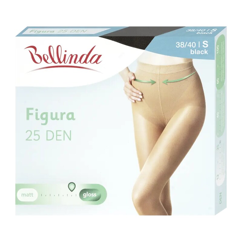 Bellinda Punčochové kalhoty Figura černé 25 DEN vel. S 38/40