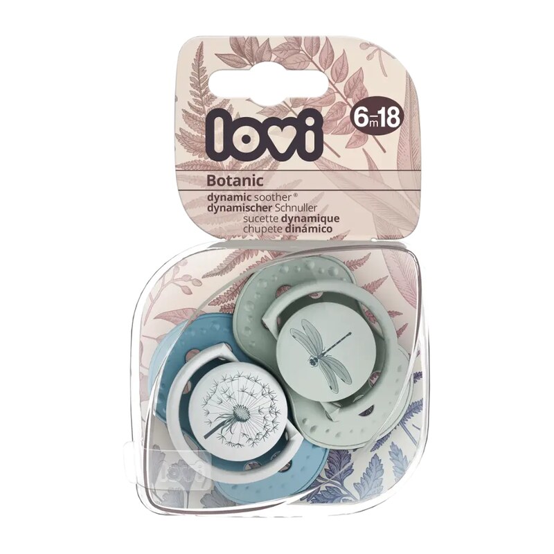 Lovi Silikonový dudlík dynamický Botanic pro chlapce 6-18m 2 ks