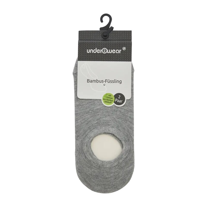 under2wear Nízké ponožky 2pack šedé vel. 35/38 2 ks