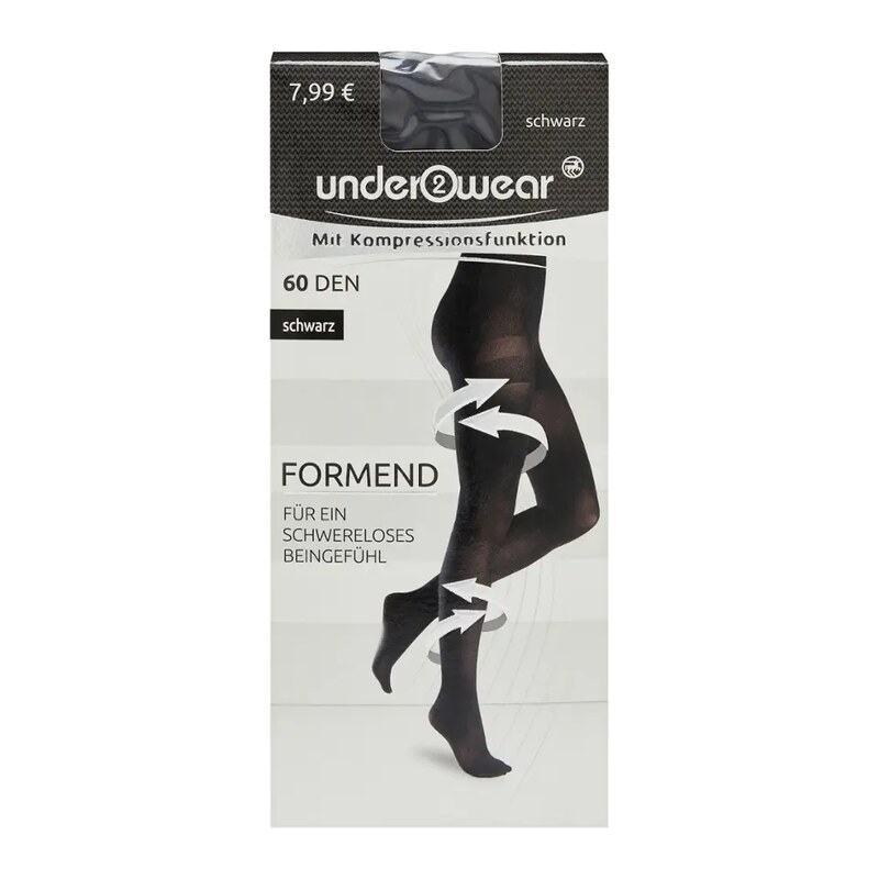 under2wear Punčochové kalhoty formovací černé 60 DEN vel. M 40
