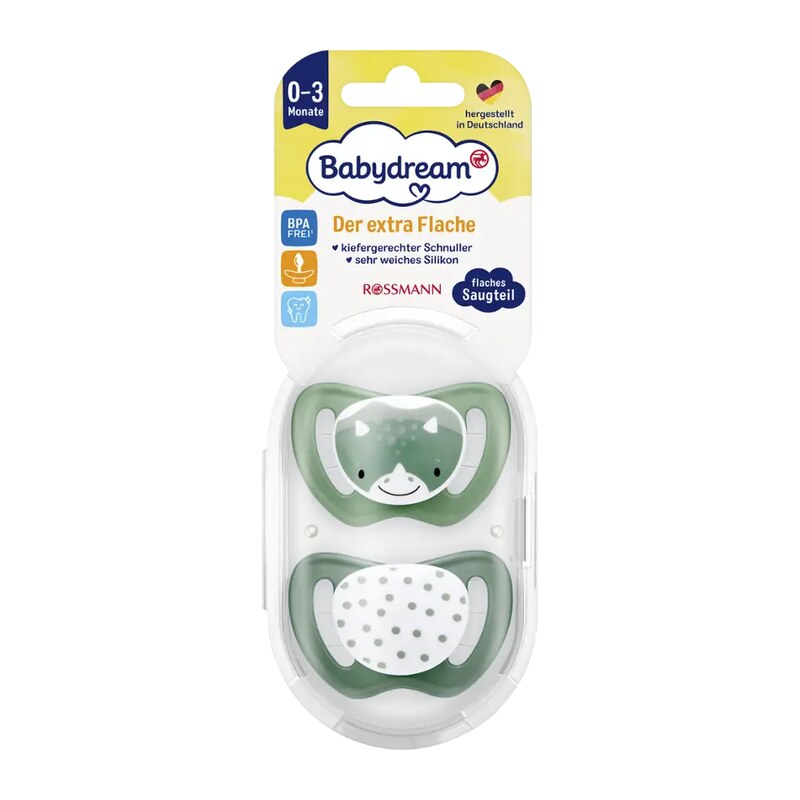 Babydream Silikonový dudlík tenký, bez kroužku, různé druhy 0 -