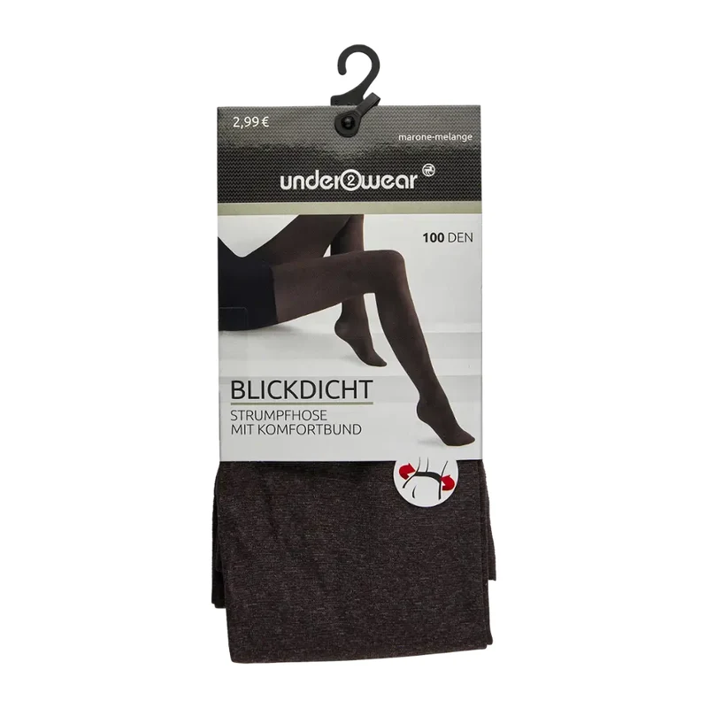under2wear Punčochy 100DEN vel. 36/38 hnědé