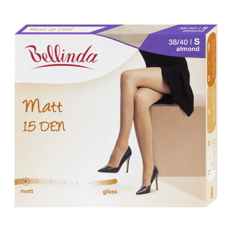Bellinda Punčochové kalhoty Matt almond 15 DEN vel. S 38/40